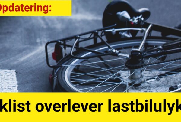 Opdatering: Cyklist overlever lastbilulykke