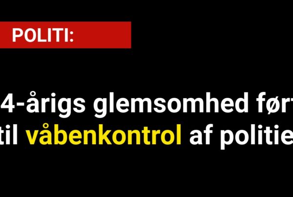  74-årigs glemsomhed førte til våbenkontrol af politiet