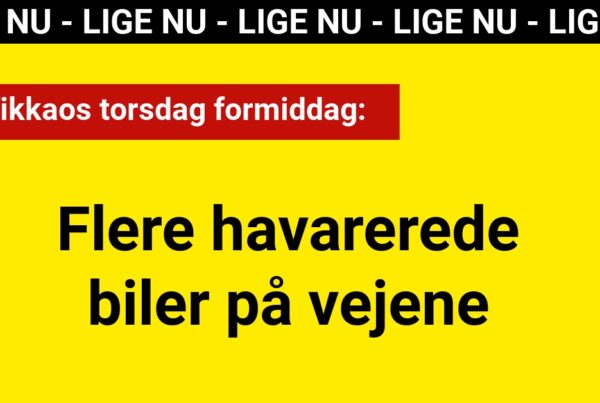 Havarerede biler forårsager trafikkaos torsdag formiddag