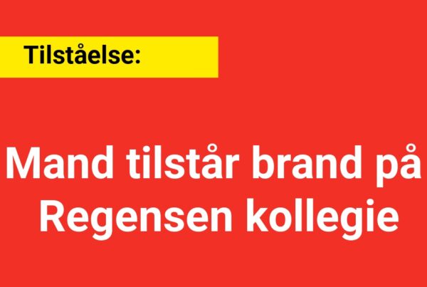 Mand tilstår brand på Regensen kollegie