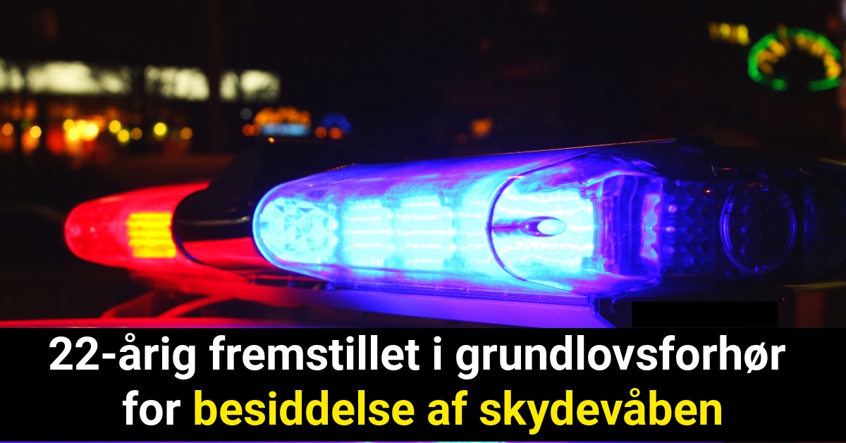 22-årig fremstillet i grundlovsforhør for besiddelse af skydevåben