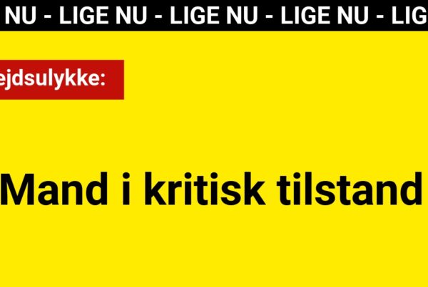 Arbejdsulykke: Mand i kritisk tilstand