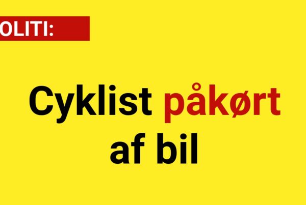 Cyklist påkørt af bil - 112