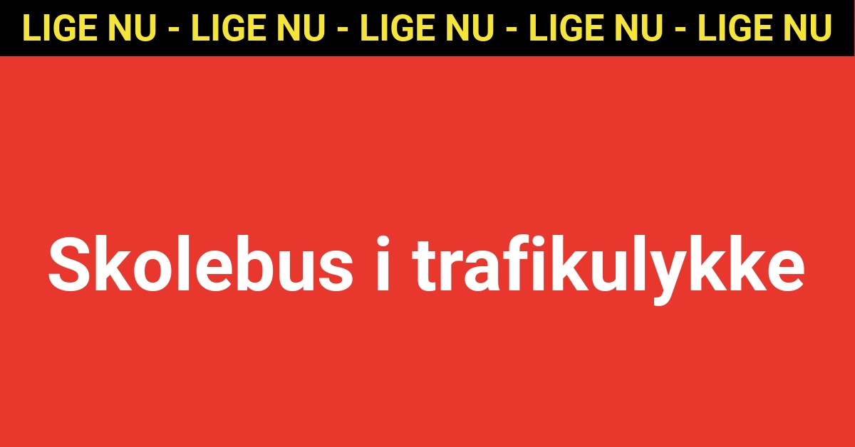 Skolebus i trafikulykke - 112