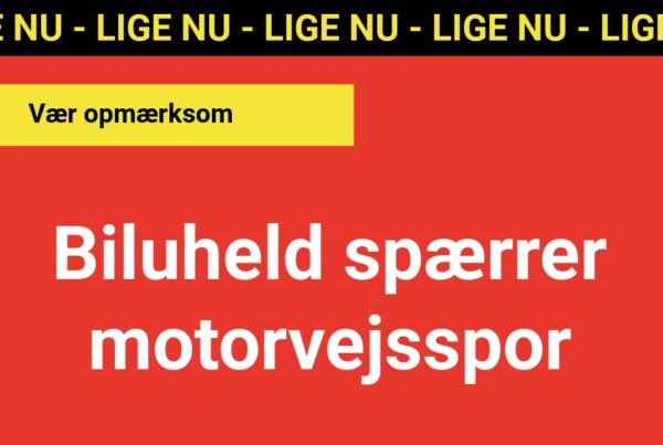 LIGE NU: Biluheld spærrer motorvejsspor