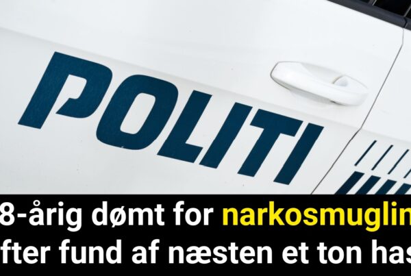 58-årig dømt for narkosmugling efter fund af næsten et ton hash