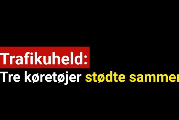 Trafikuheld: Tre køretøjer stødte sammen