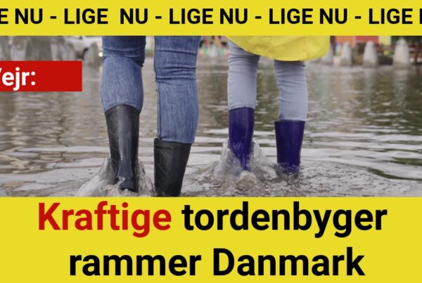 Kraftige tordenbyger rammer Danmark