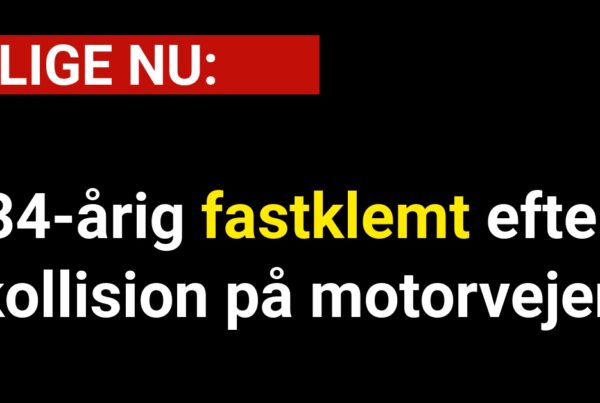 34-årig fastklemt efter kollision på motorvejen