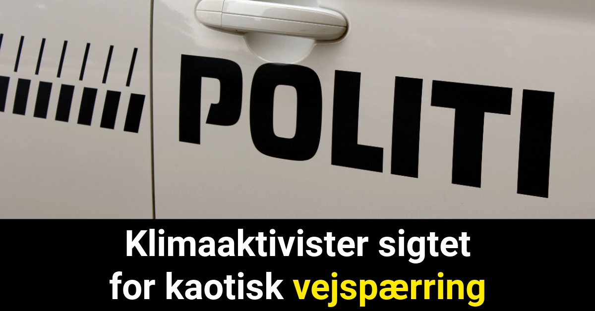 Klimaaktivister sigtet for vejspærring