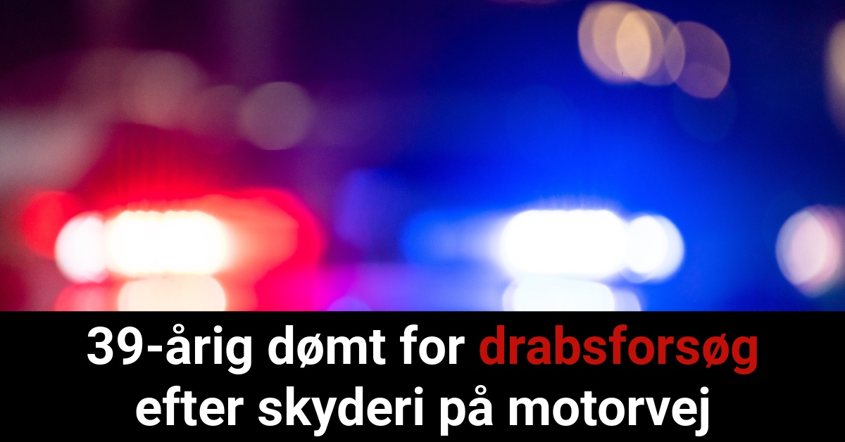 39-årig dømt for drabsforsøg efter skyderi på motorvej