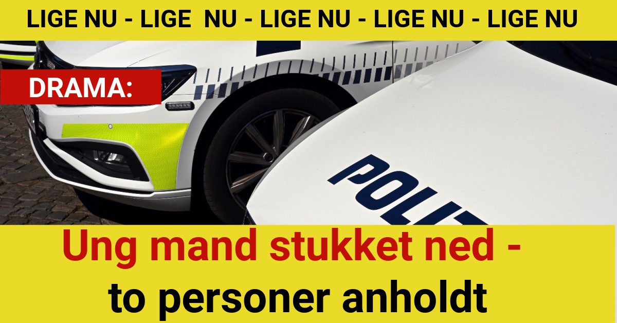 Ung mand stukket ned - to personer anholdt