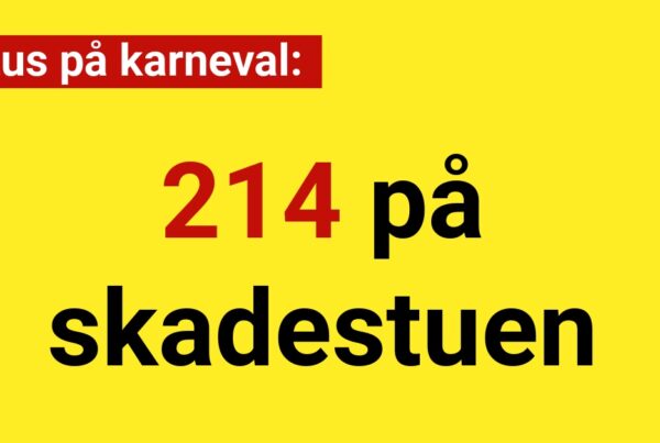 Status på karneval: 214 på skadestuen - Nyhed24.dk