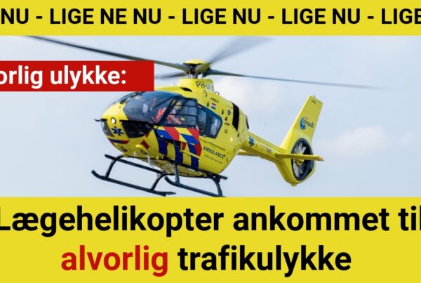 LIGE NU: Lægehelikopter ankommet til alvorlig trafikulykke