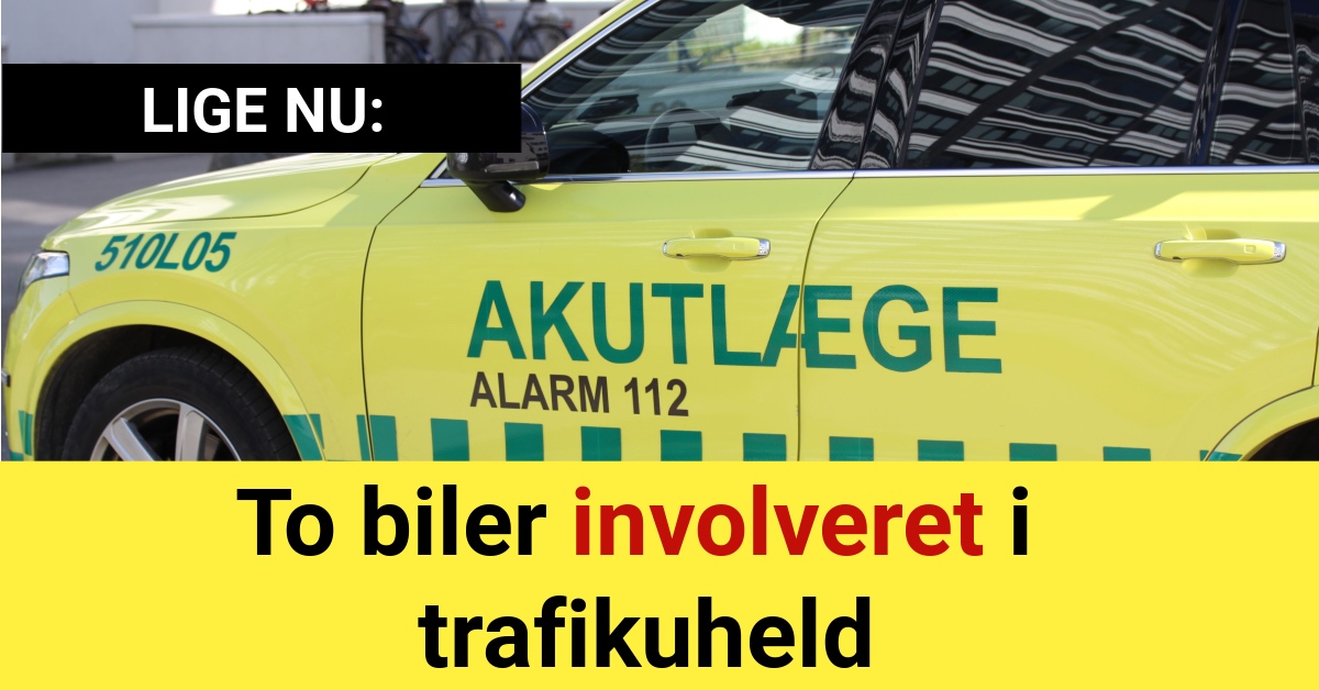 To biler involveret i trafikuheld - 112