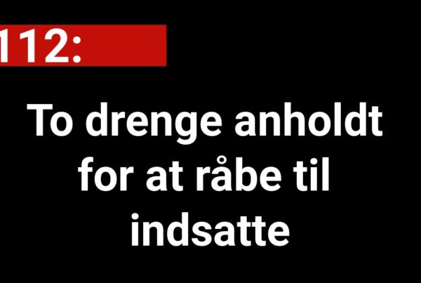 To drenge anholdt for at råbe til indsatte - 112