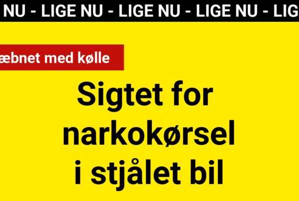 Sigtet for narkokørsel i stjålet bil - 112