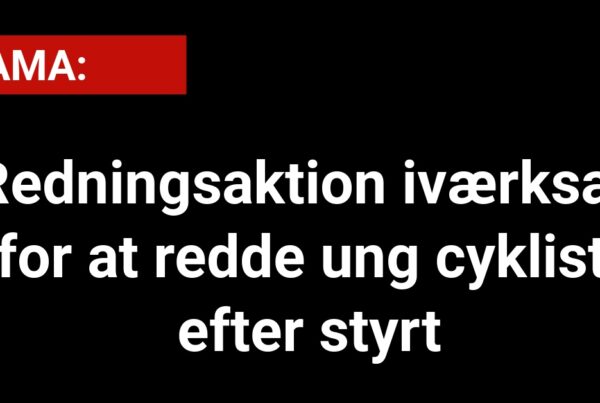 DRAMA: Redningsaktion iværksat for at redde ung cyklist efter styrt