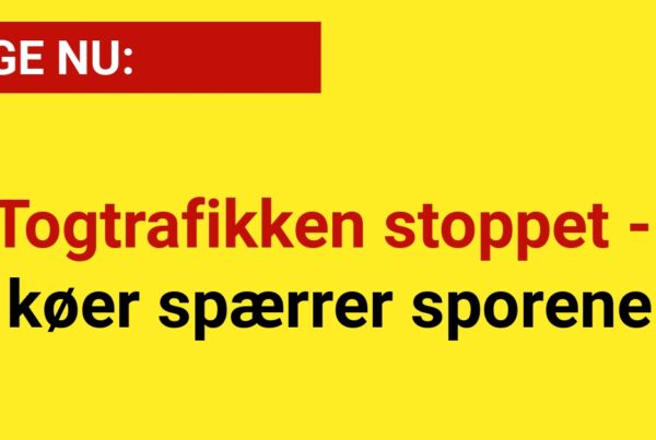 LIGE NU: Togtrafikken stoppet - køer spærrer sporene