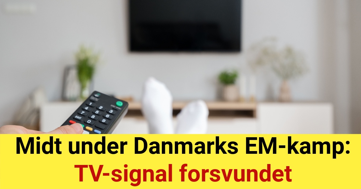 Midt under Danmarks EM-kamp: TV-signal forsvundet