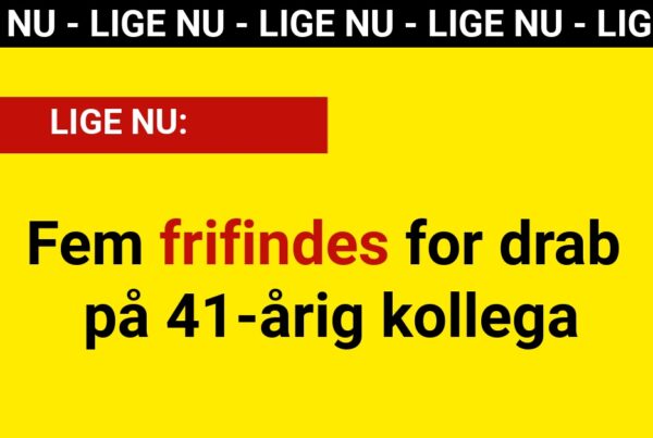 Fem frifindes for drab på 41-årig kollega - 112