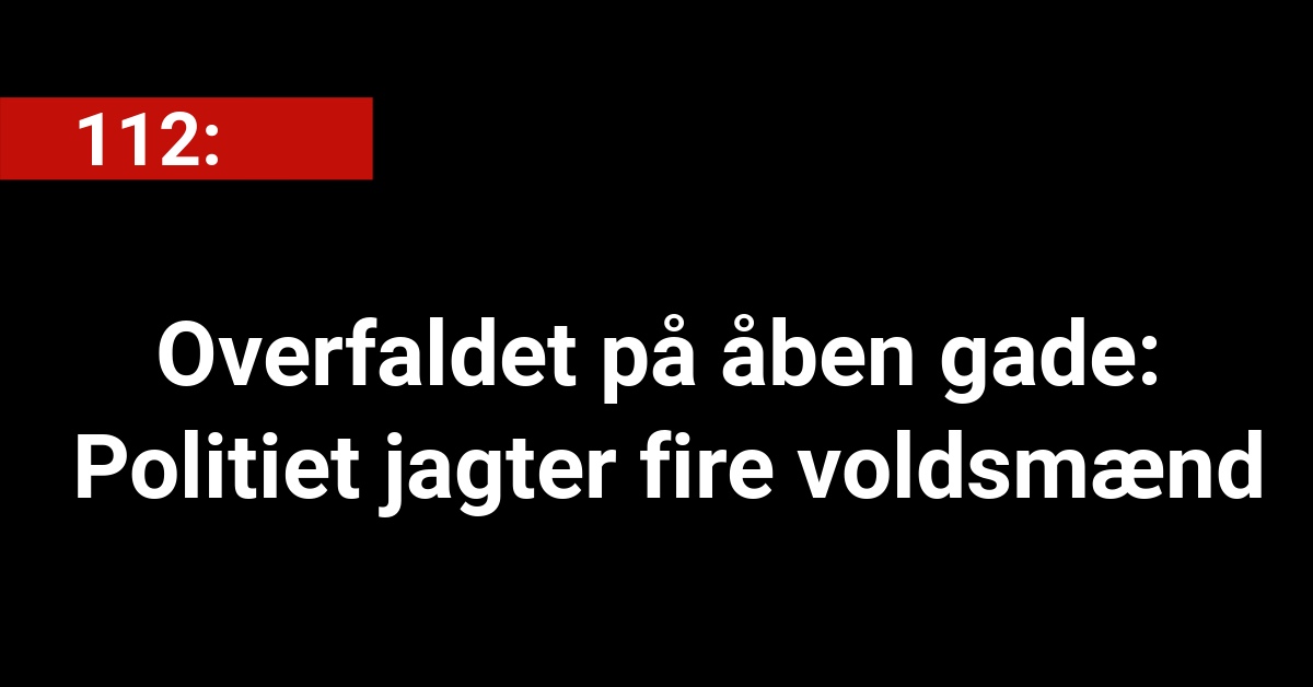 Overfaldet på åben gade: Politiet jagter fire voldsmænd - 112