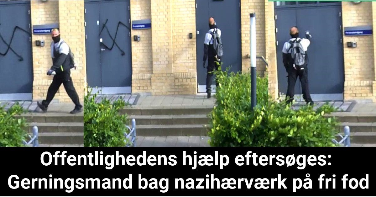 Offentlighedens hjælp eftersøges: Gerningsmand bag nazihærværk på fri fod