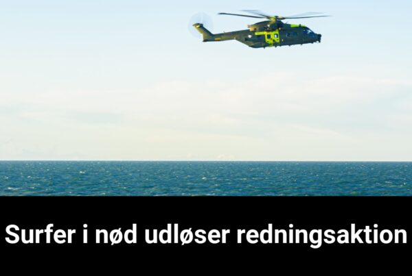 Surfer i nød udløser redningsaktion - 112