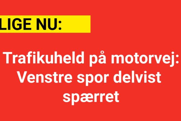 Trafikuheld på motorvej: Venstre spor delvist spærret