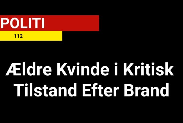 Ældre Kvinde i Kritisk Tilstand Efter Brand