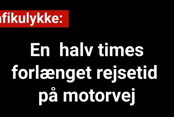 Trafikulykke: En halv times forlænget rejsetid på motorvej
