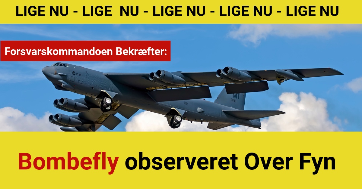 Forsvarskommandoen Bekræfter: Bombefly observeret Over Fyn