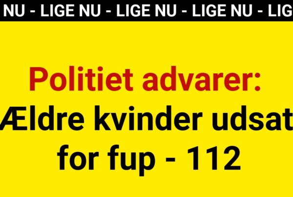 Politiet advarer: Ældre kvinder udsat for fup - 112