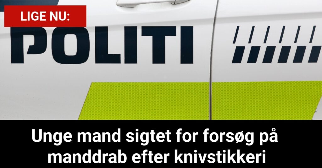 Unge mand sigtet for forsøg på manddrab efter knivstikkeri