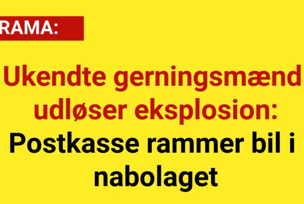 Ukendte gerningsmænd udløser eksplosion: Postkasse rammer bil i nabolaget