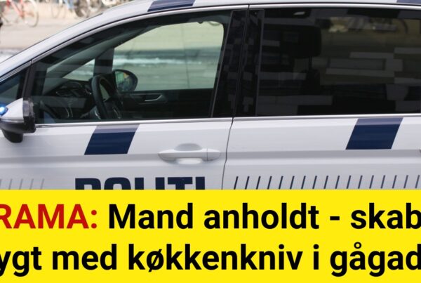 DRAMA: Mand anholdt - skabte frygt med køkkenkniv i gågaden