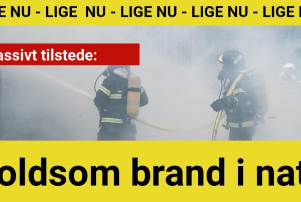 Voldsom brand i nat - 112