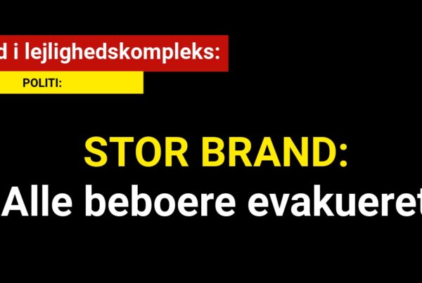 STOR BRAND: Alle beboere evakueret