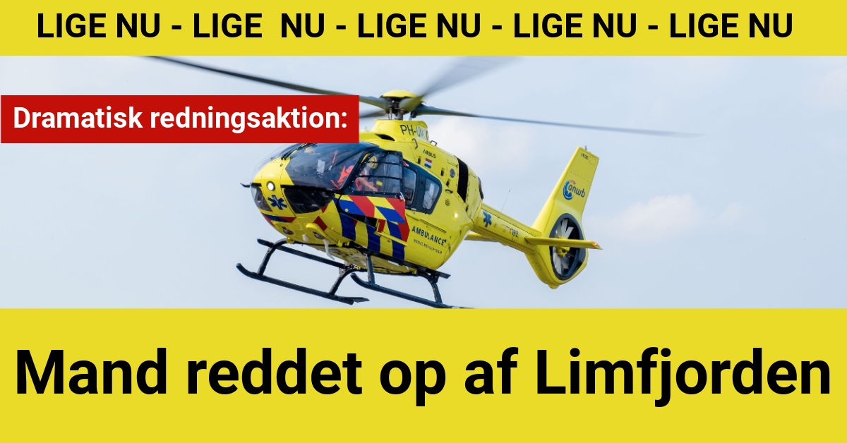 Dramatisk redningsaktion: Mand reddet op af Limfjorden