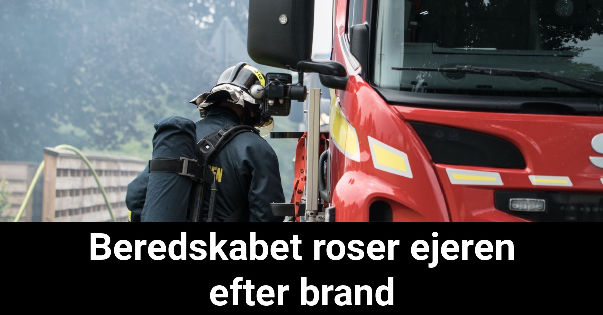 Beredskabet roser ejeren efter brand - 112