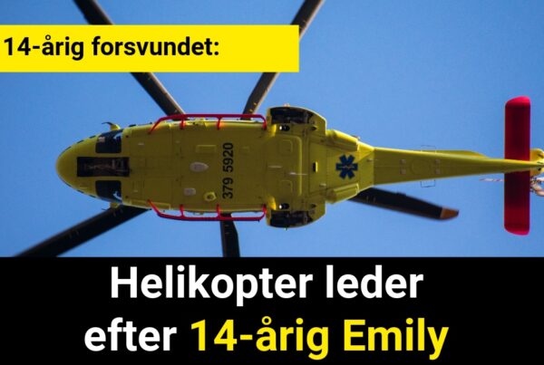 Helikopter leder efter 14-årig Emily - 112