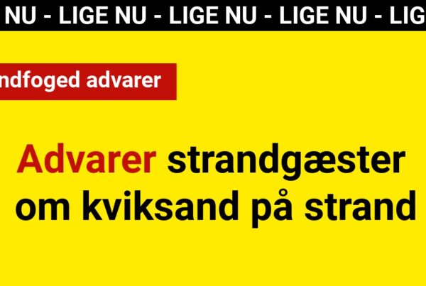 Advarer strandgæster om kviksand på strand