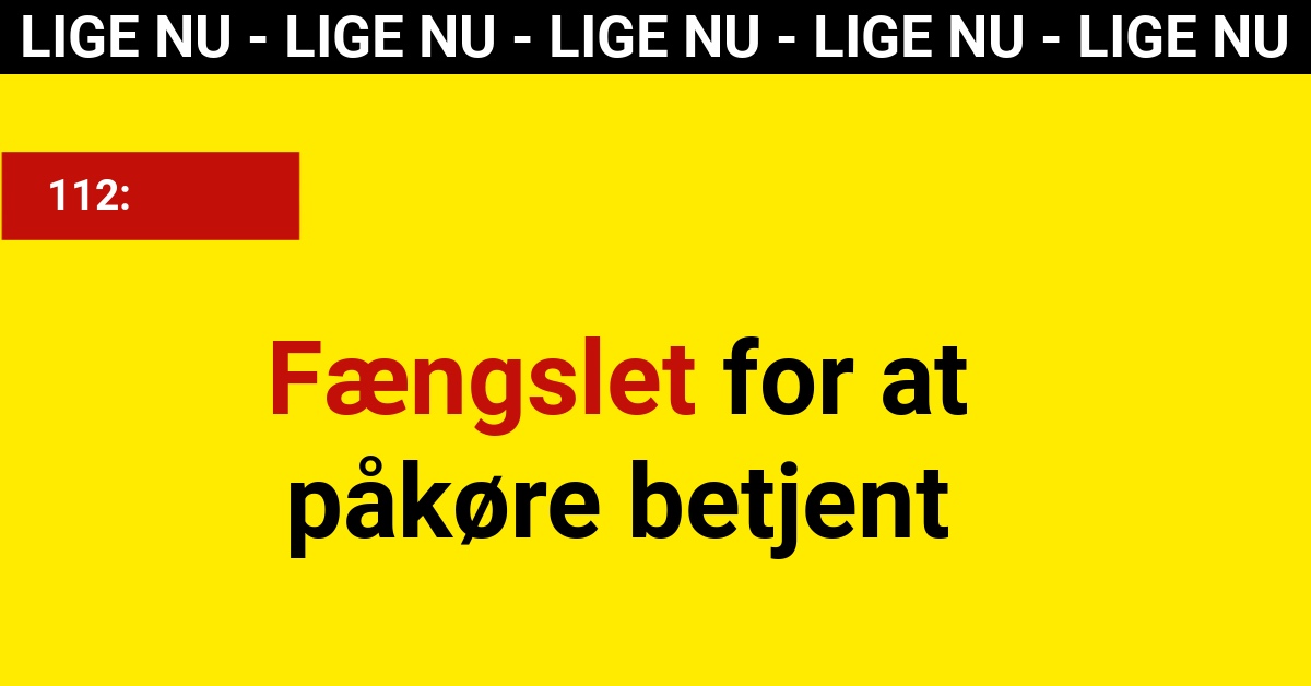 Fængslet for at påkøre betjent - 112