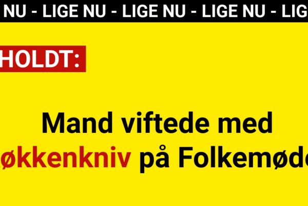 ANHOLDT: Mand viftede med køkkenkniv på FolkemødetANHOLDT: Mand viftede med køkkenkniv på Folkemødet