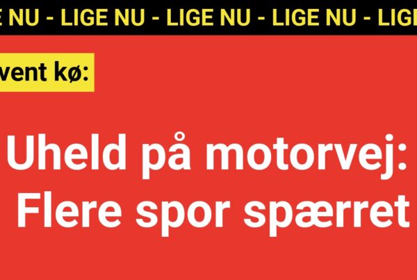 Uheld på motorvej: Flere spor spærret