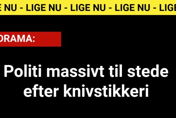 LIGE NU: Politi massivt til stede efter knivstikkeri