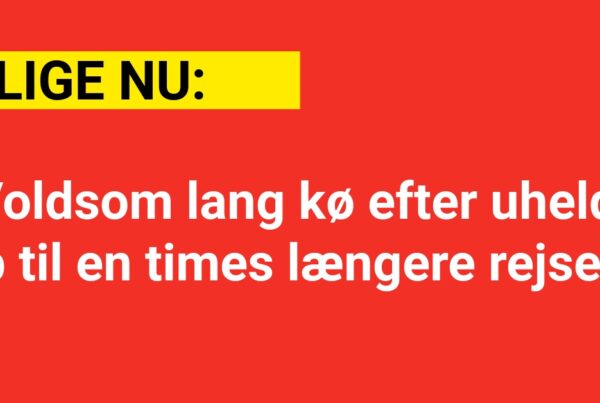 Voldsom lang kø: Op til en times længere rejsetid