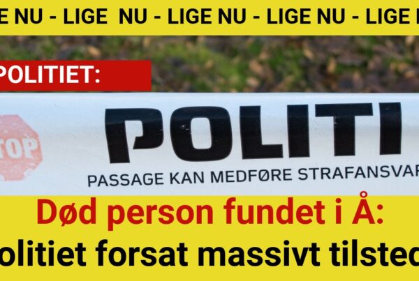 Død person fundet i Å: Politiet forsat massivt tilstede