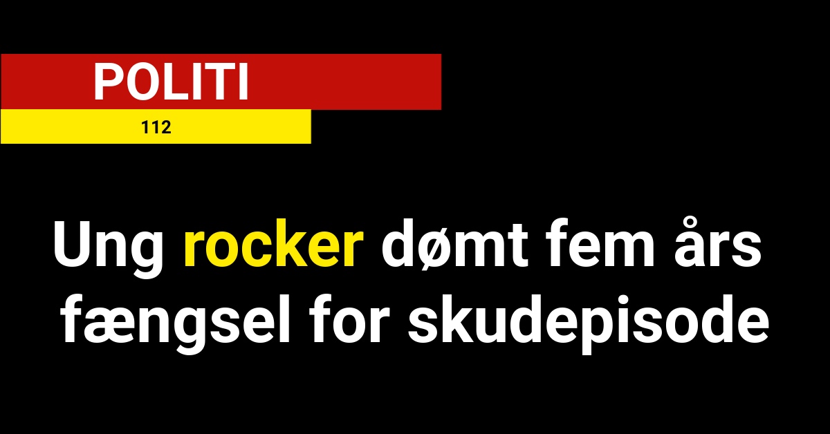 Ung rocker dømt fem års fængsel for skudepisode - 112