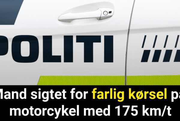 Mand sigtet for farlig kørsel på motorcykel med 175 km/t